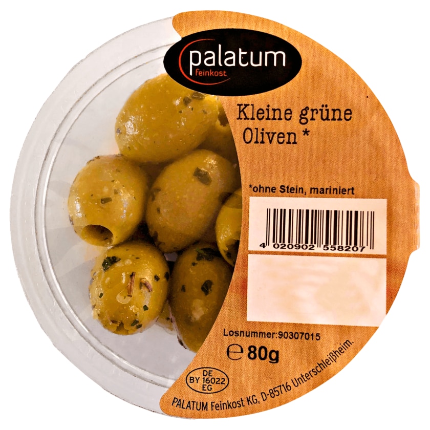 Palatum Grüne Oliven ohne Stein 80g